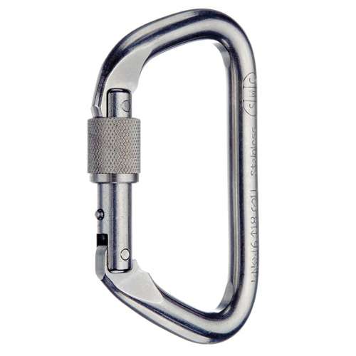 MOSQUETON SMC ACERO INOXIDABLE LARGE D ROSCA 46 KN