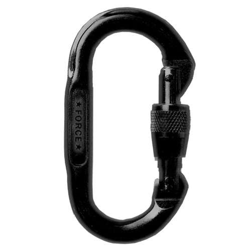 MOSQUETON SMC FORCE OVAL ROSCA NEGRO 22 KN