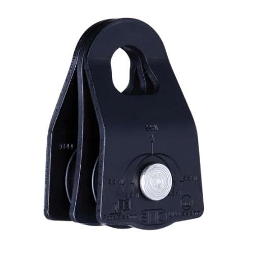 POLEA DOBLE ALUMINIO SMC JR NEGRA 22 KN