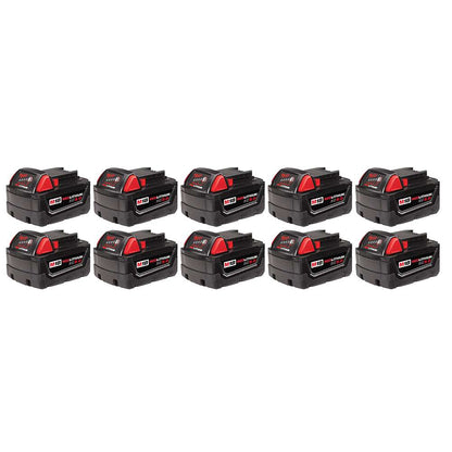 PAQUETE DE 10 BATERÍAS DE CAPACIDAD EXTENDIDA M18 REDLITHIUM XC 5.0