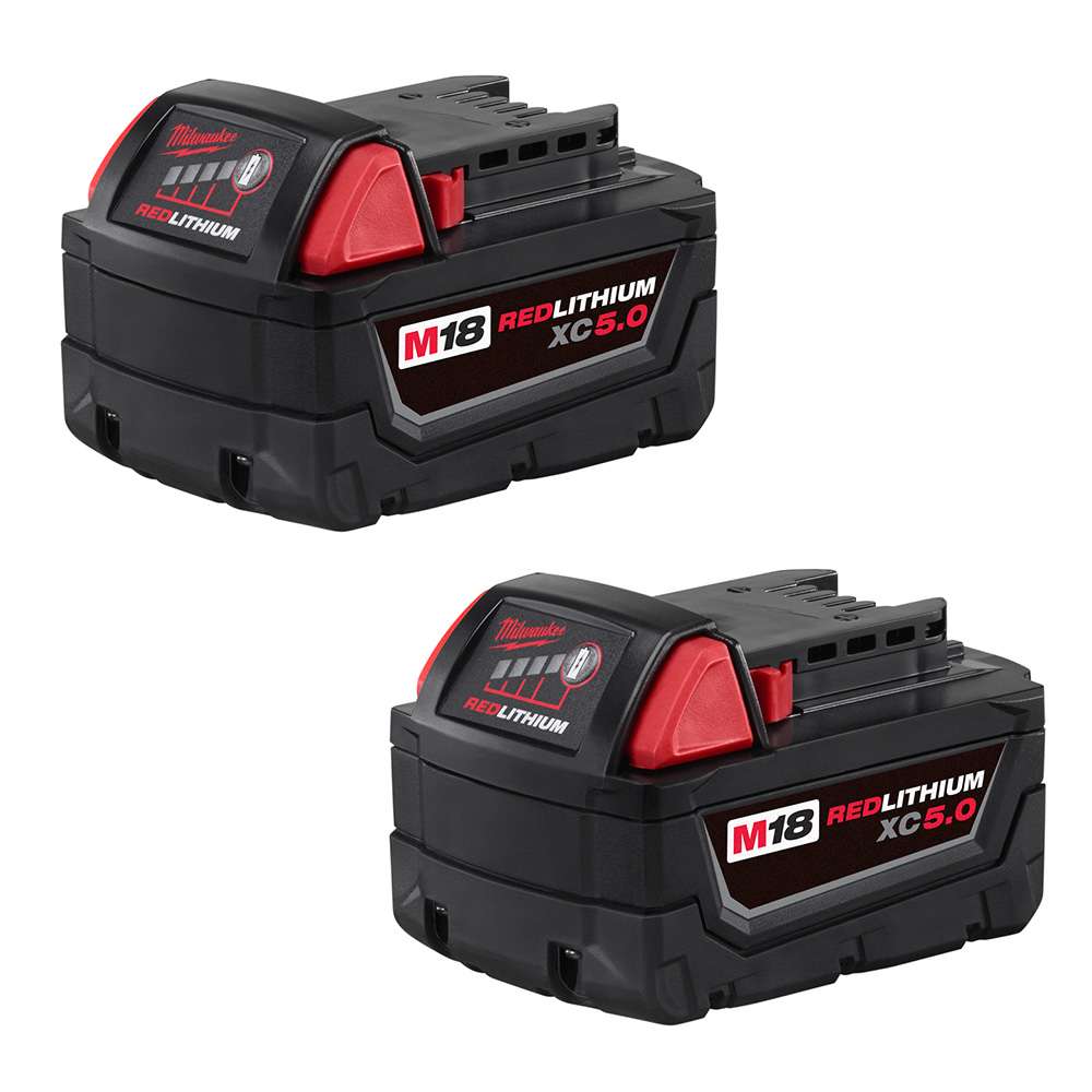 PAQUETE DE 2 BATERÍAS DE CAPACIDAD EXTENDIDA M18 REDLITHIUM XC 5.0