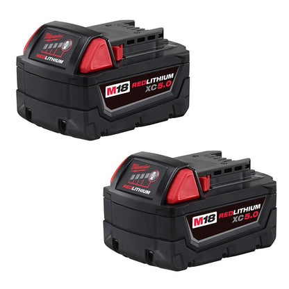 PAQUETE DE 2 BATERÍAS DE CAPACIDAD EXTENDIDA M18 REDLITHIUM XC 5.0