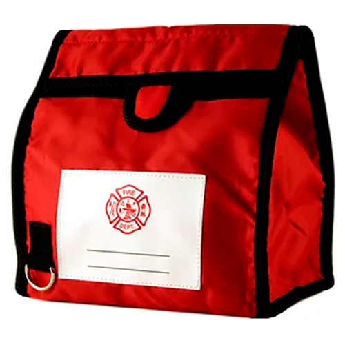 BOLSA PARA MASCARA DE ERA TELA ROJA CON FORRO INTERNO DE FIELTRO